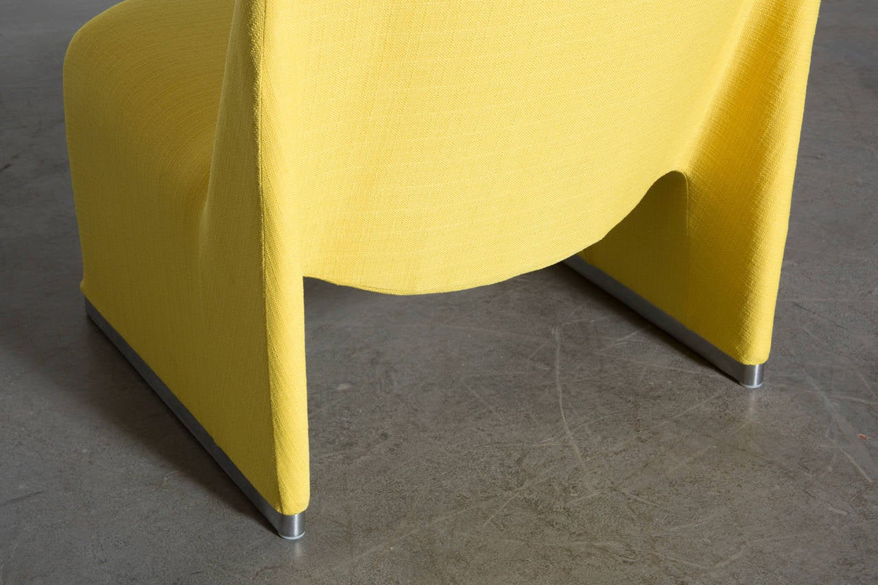 Aluminum Piretti Alky Lounge Chair by Castelli in Yellow