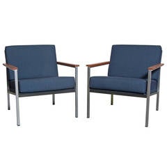 Pair of Coen de Vries Style Lounge Chairs