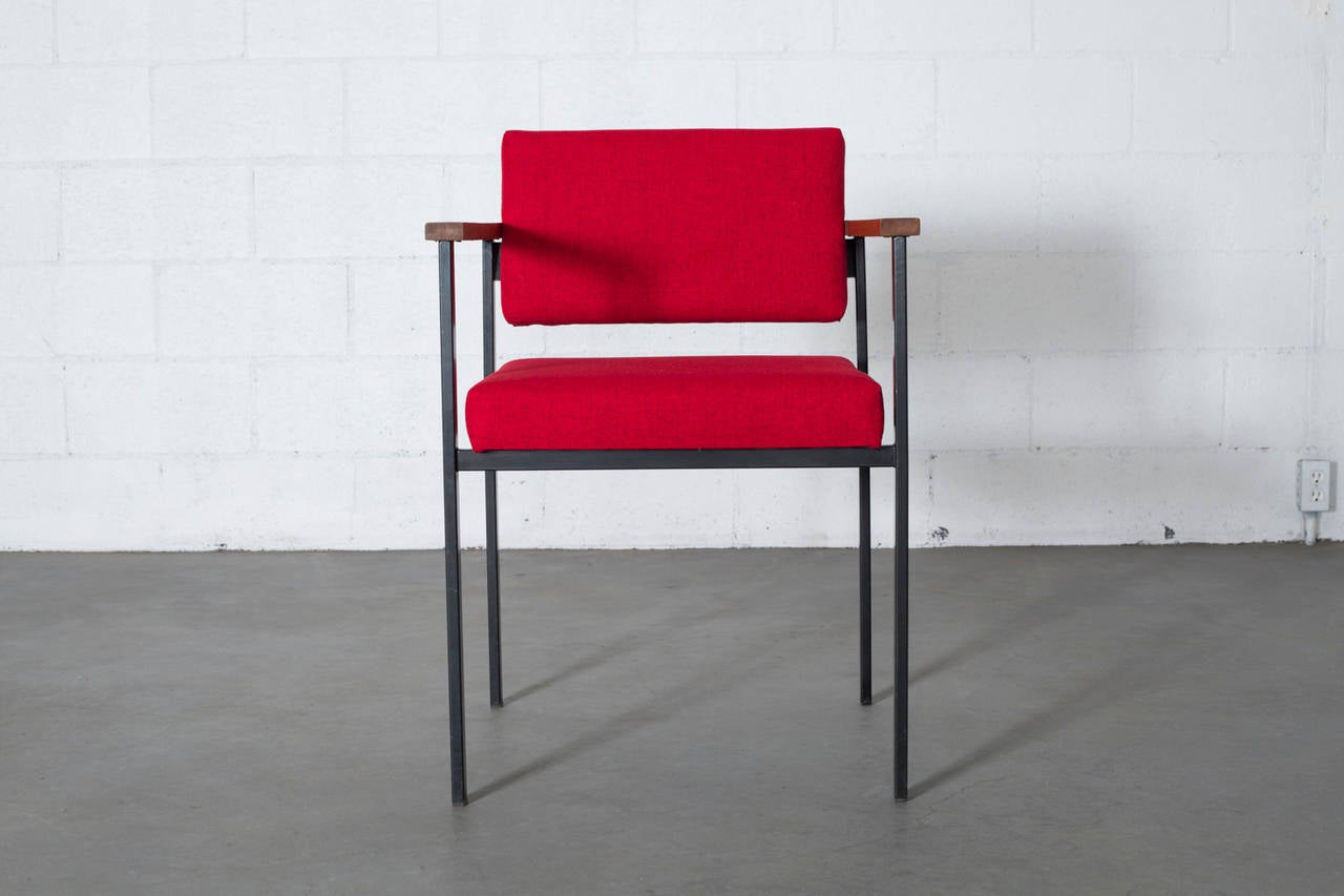 Mid-Century Modern Set of 6 Martin Visser Style Executive Arm Chairs