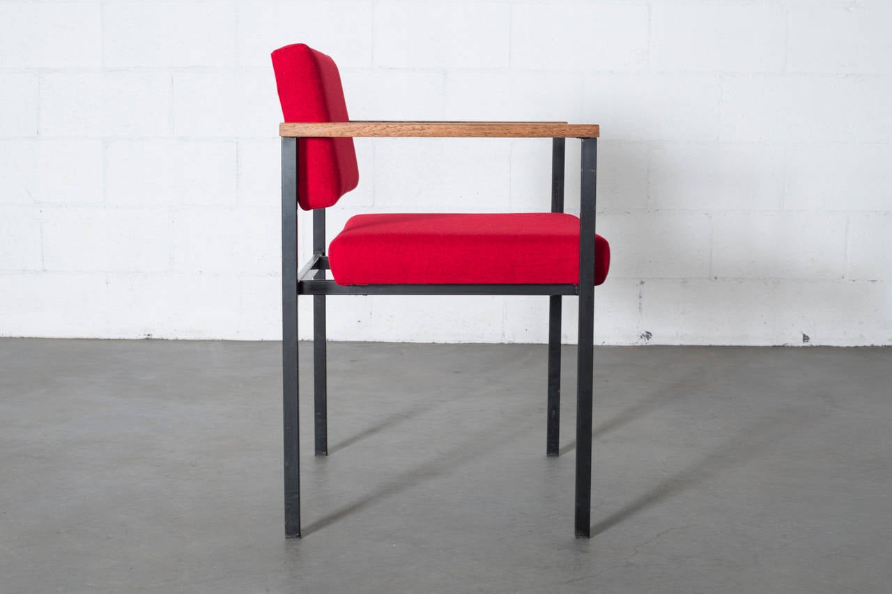 Dutch Set of 6 Martin Visser Style Executive Arm Chairs