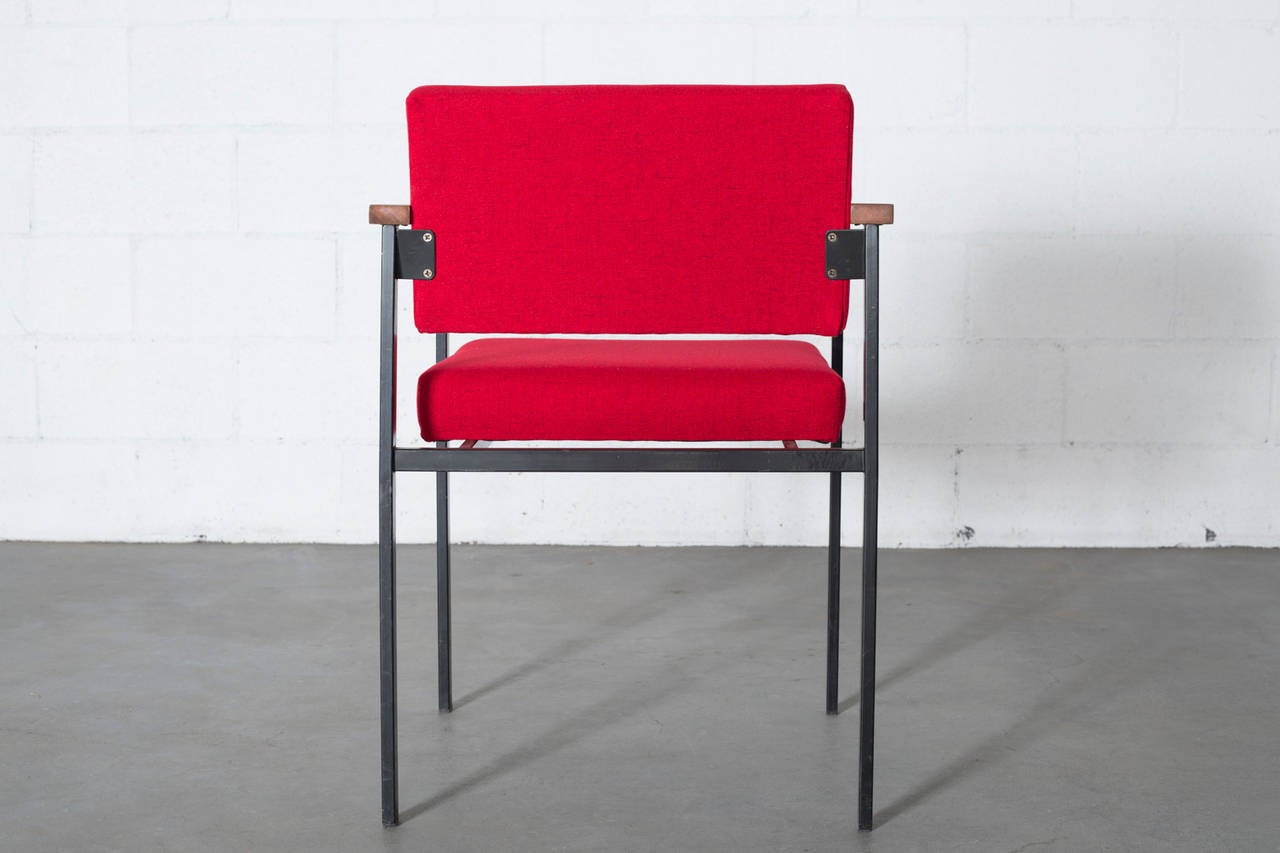 Enameled Set of 6 Martin Visser Style Executive Arm Chairs