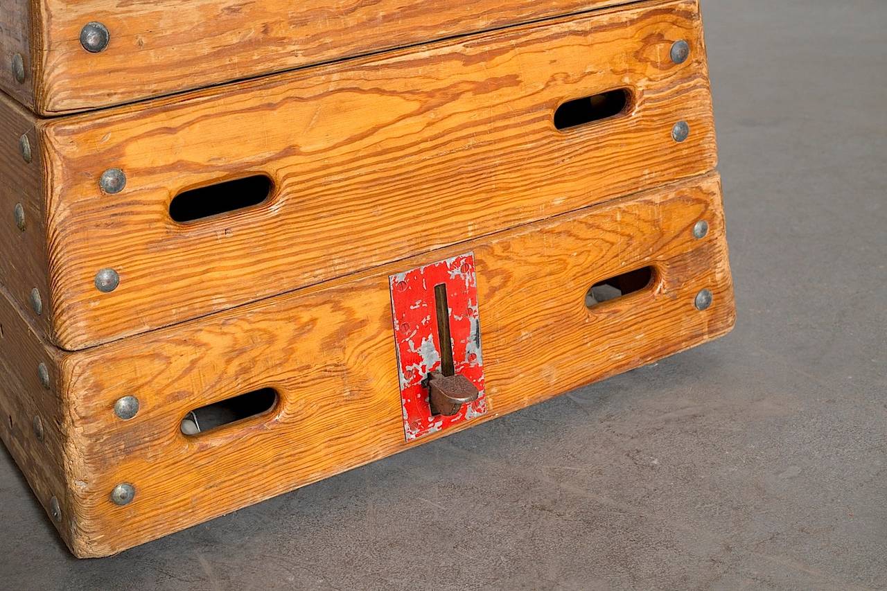 Mid-20th Century Dutch Stacking Gymnastics Benches