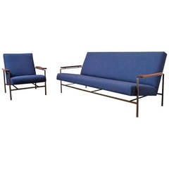 Robert Parry Sofa Set for Gelderland with Rosewood Arm Rests