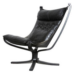 Black Falcon Chair by Sigurd Resell for Vatne Møbler