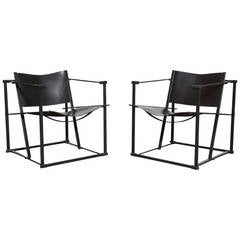 Pair of FM60 Cube Lounge Chairs by Radboud Van Beekum