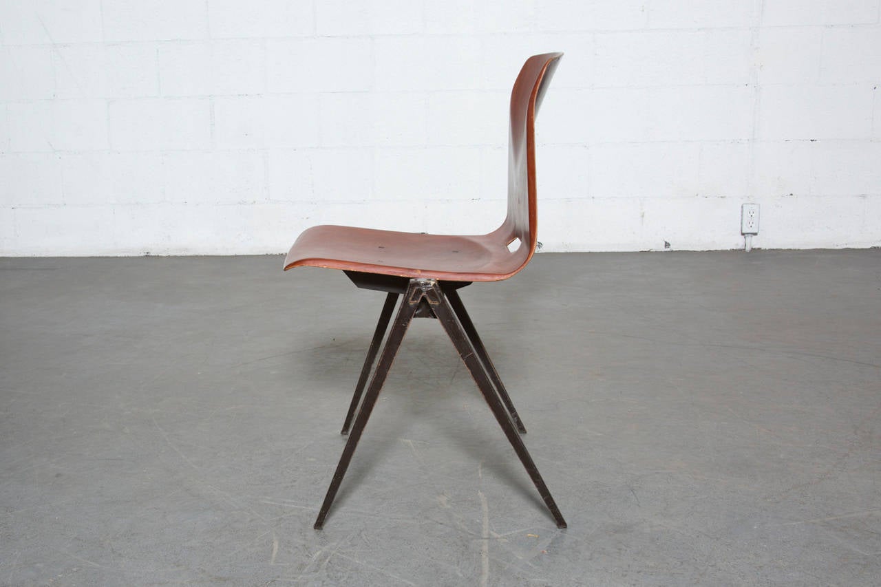 Mid-Century Modern Prouve Style Single Shell Stacking Chair