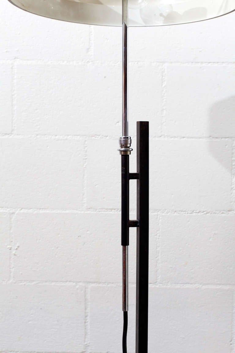 Mid-20th Century Hiemstra Black and Copper Floor Lamp