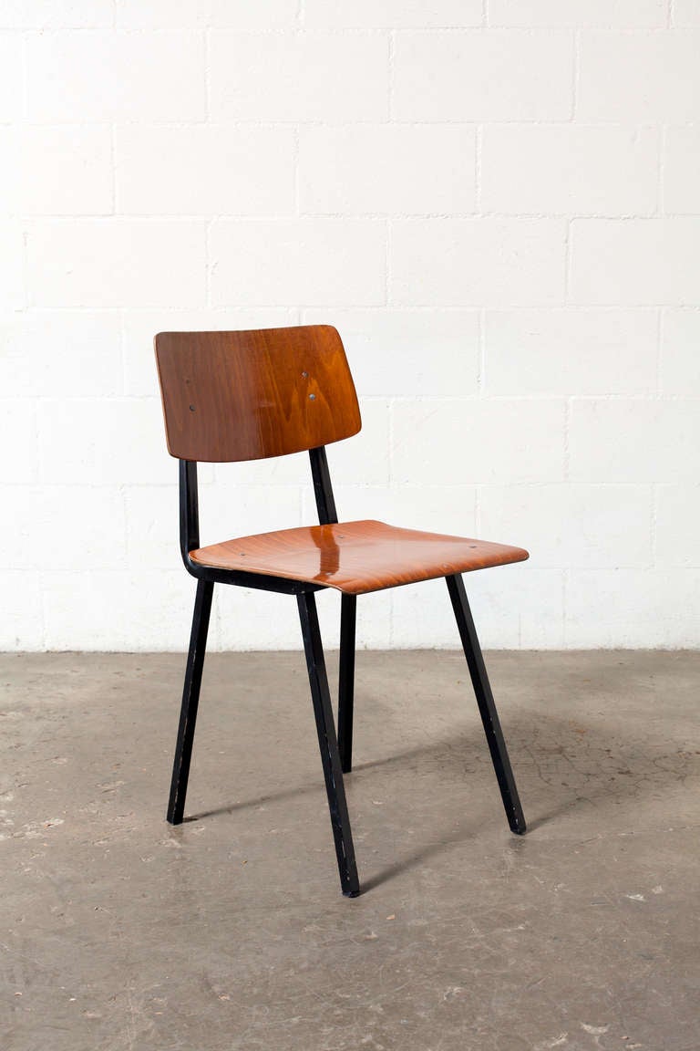 Set of 12 Friso Kramer Style Plywood School Chair at 1stdibs
