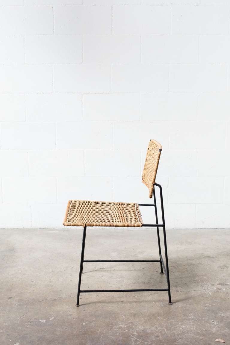 Mid-Century Modern Herta-Maria Witzemann Rattan and Wire Dining Chairs
