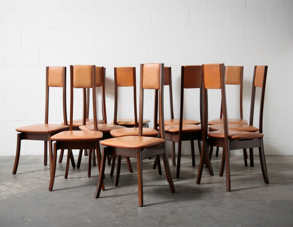 Angelo Mangiarotti "S11" Set of 12 Dining Chairs