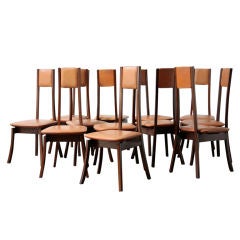 Vintage Angelo Mangiarotti "S11" Set of 12 Dining Chairs