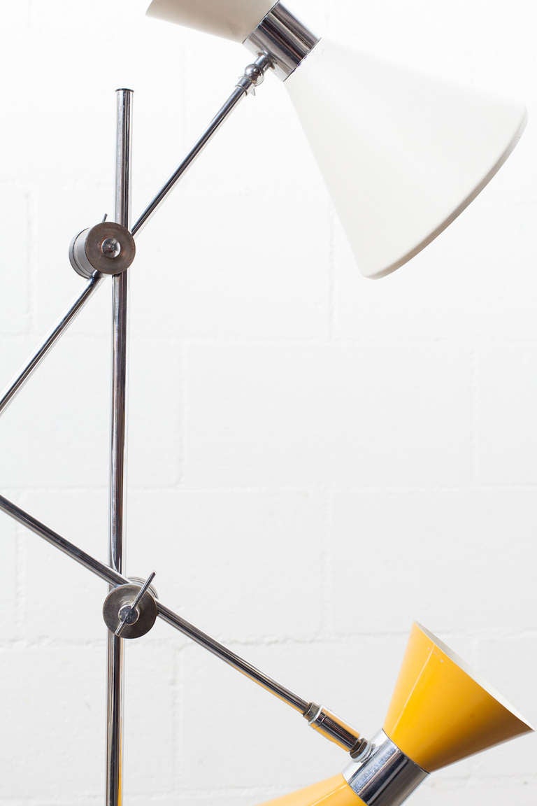 floor lamp with two heads