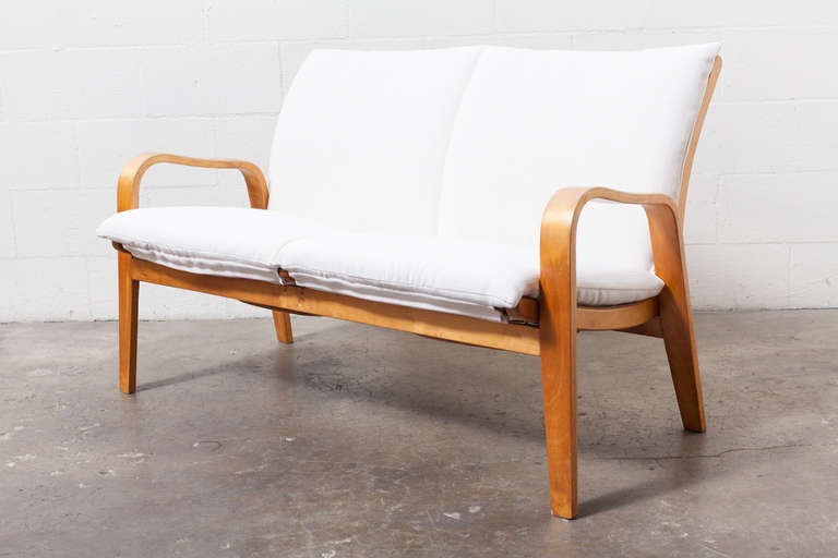 Alvar Aalto Style Birch Love Seat by Cees Braakman for Pastoe