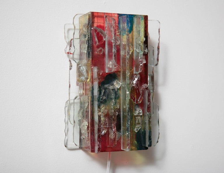 Raak "Chartres" Applique à éclats de verre multicolores