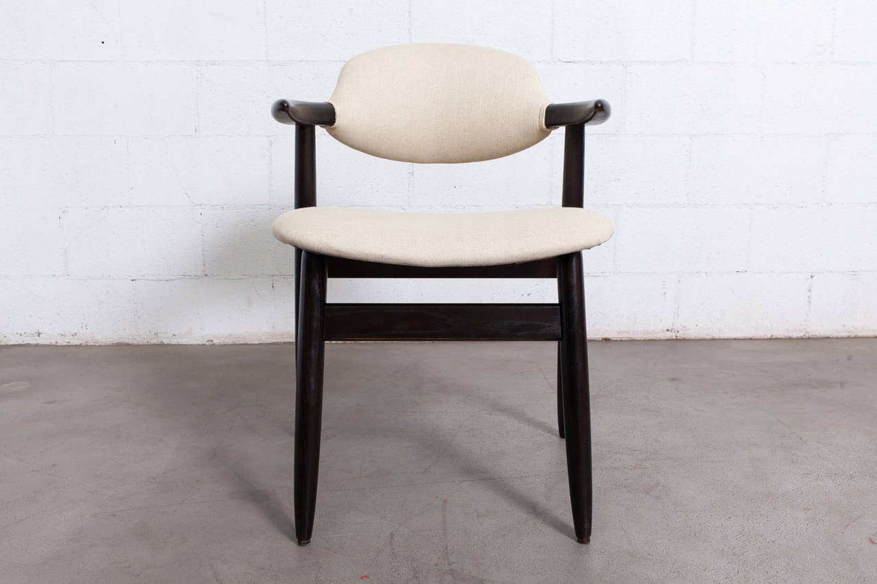 Set of 4 Kai Kristiansen Style Wenge Upholstered Dining Chairs In Good Condition In Los Angeles, CA