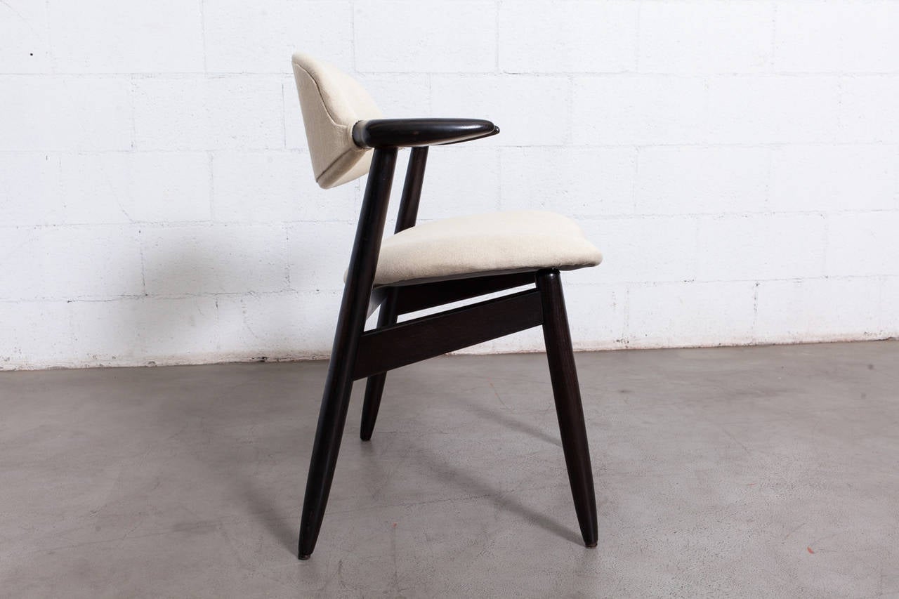 Mid-20th Century Set of 4 Kai Kristiansen Style Wenge Upholstered Dining Chairs