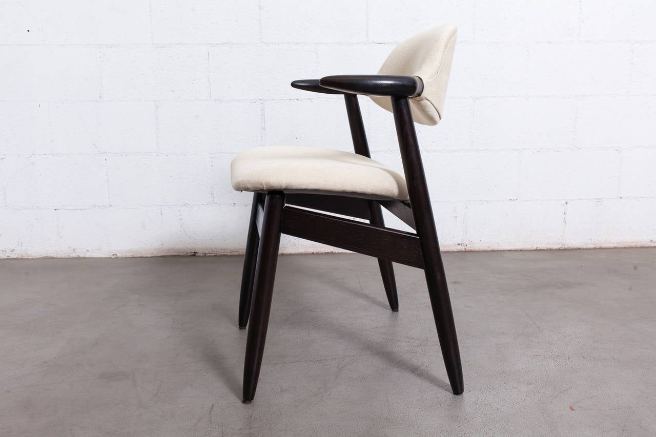 Upholstery Set of 4 Kai Kristiansen Style Wenge Upholstered Dining Chairs