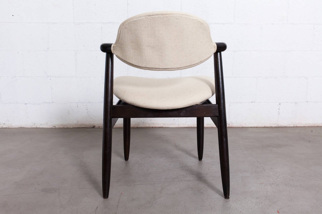 Set of 4 Kai Kristiansen Style Wenge Upholstered Dining Chairs 1