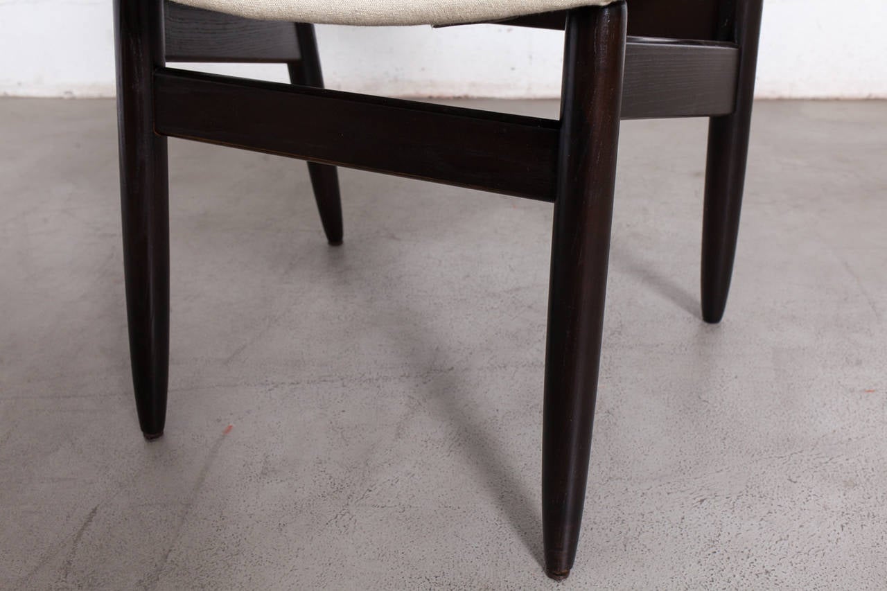 Set of 4 Kai Kristiansen Style Wenge Upholstered Dining Chairs 4