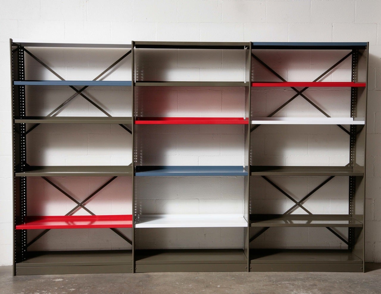 Friso Kramer "Stabilux" Industrial Sheet Metal Bookshelf