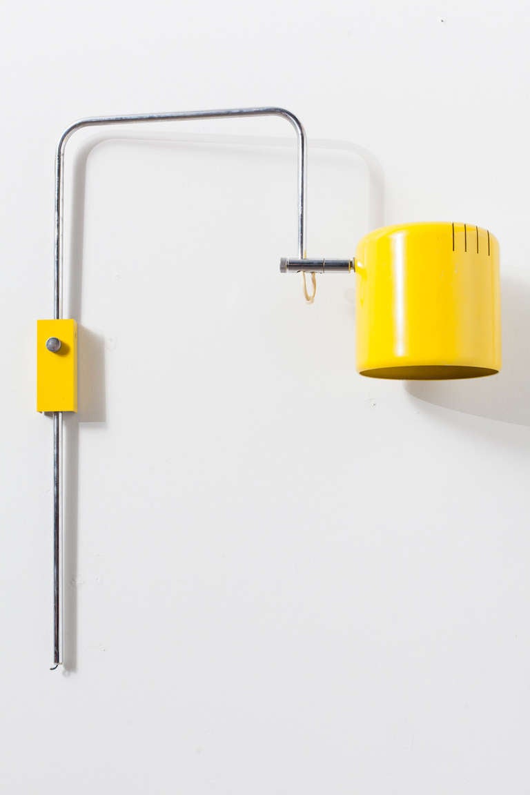 Mid-Century Modern Joe Colombo Style Wall Mount Lamp