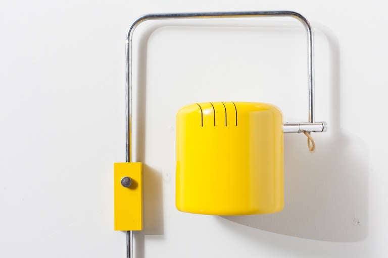 Mid-20th Century Joe Colombo Style Wall Mount Lamp