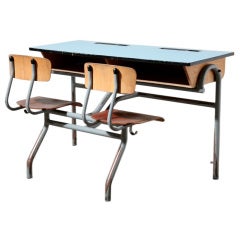 Jean Prouve Style Double Seater Student Desk
