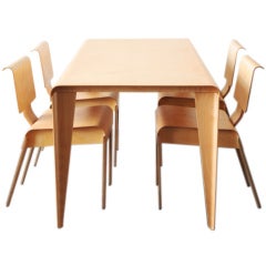 Marcel Breuer Plywood Dining Set for Isokon Furniture Company