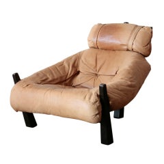 Percival Lafer (Attributed) Leather Lounge Chair