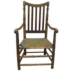 Antique Museum Quality Banister-Back Armchair