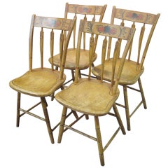 Set of Four Painted Windsor Chairs