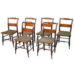 Set of 6 Tiger Maple Chairs