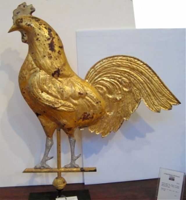 Gilded Rooster Weathervane