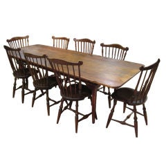 Antique Eight-Foot Country Farm Table