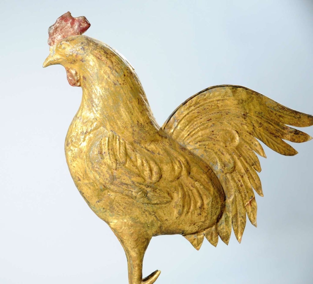 American Gilded Rooster Weathervane