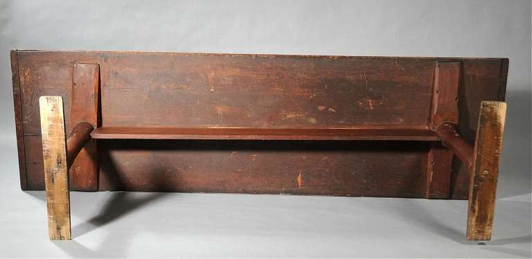 Rare Early American Trestle Table 2