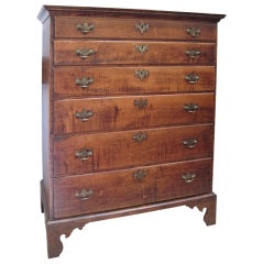 Chippendale Figured Maple Tall Chest
