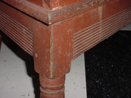 antique dough box table