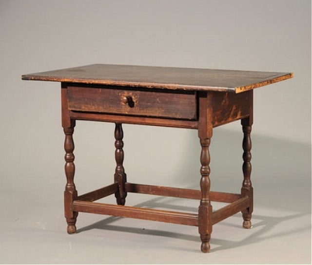 Early Stretcher Base Tavern Table