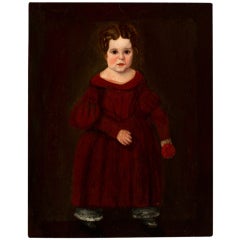 Portrait of a Child in a Red Dress