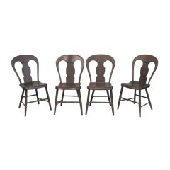 Set of 4 Decorated Balloon-Back Chairs Set of 4 Decorated Balloon-Back Chairs