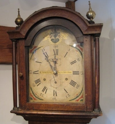 American Paint Decorated Tall Case Clock - Whiting