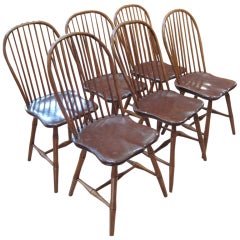 Set of Six Bow-Back Windsor Chairs