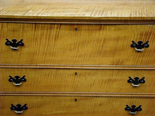 Tiger Maple Hepplewhite Bureau