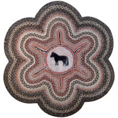 Hooked Rug w/Horse