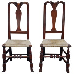Pair of Queen Anne Side Chairs