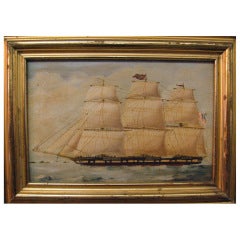 Marine Painting of an American Clipper Ship