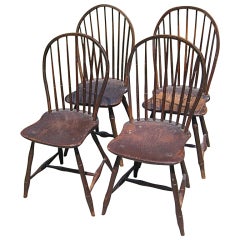 Set of Four Bowback Windsor Chairs