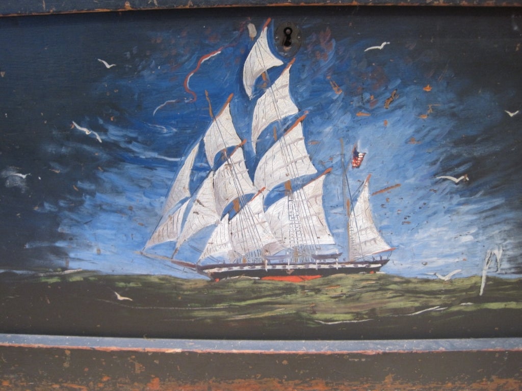 American Painted Sailor's Chest