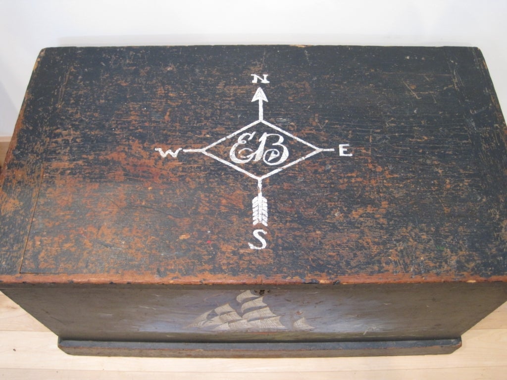 19th Century Painted Sailor's Chest